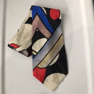 Pop Art Inspired Lichtenstein Look Silk Print Tie